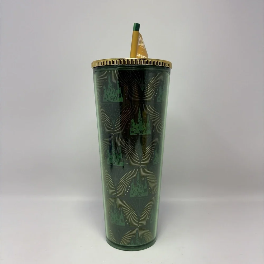 Starbucks - Wicked Emerald City Gold Green Tumbler - NEW - Wizard of Oz 24 OZ